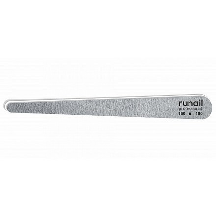 фото Пилка runail для искусственных ногтей, серая, капля, 150/180