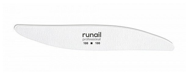 

Пилка RuNail для искусственных ногтей, белая, лепесток, 100/100