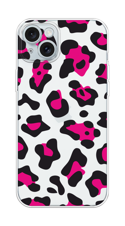 

Чехол на Apple iPhone 15 Plus "Pink cow spots", Черный;розовый, 15650-1
