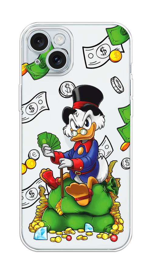 

Чехол на Apple iPhone 15 Plus "Scrooge Richness", Черный;синий;зеленый, 15650-1