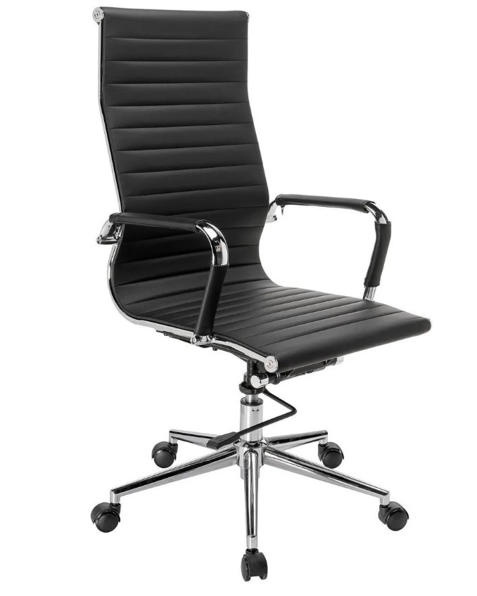 

Компьютерное кресло Woodville Reus Black/Chrome (кожзам)