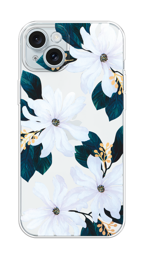 

Чехол на Apple iPhone 15 Plus "Delilah Flower", Зеленый;белый, 15650-1