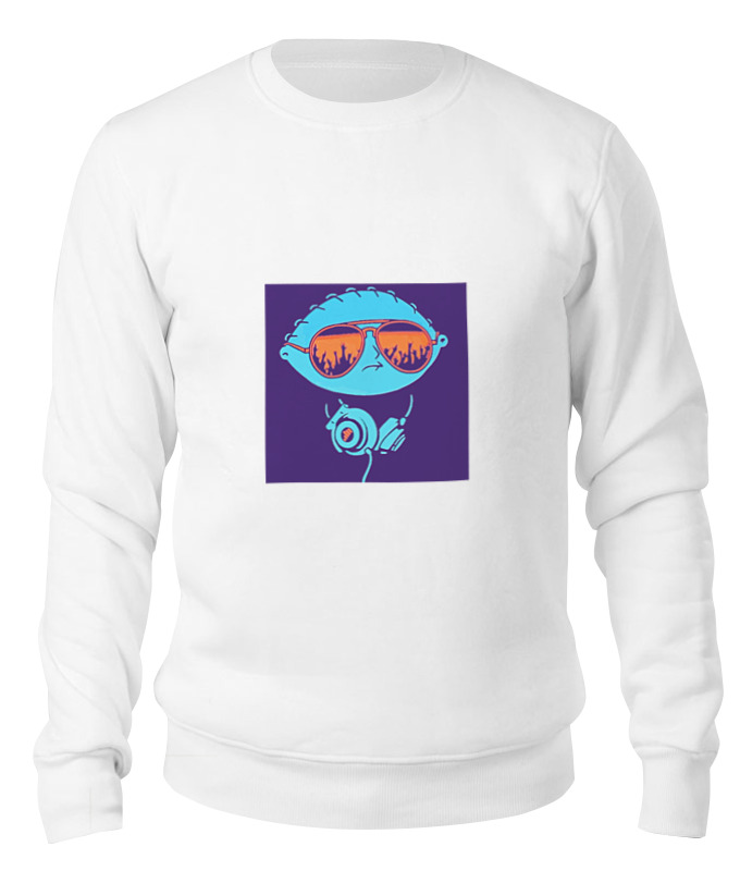 

Свитшот унисекс Printio Стьюи гриффин белый XS, Стьюи гриффин