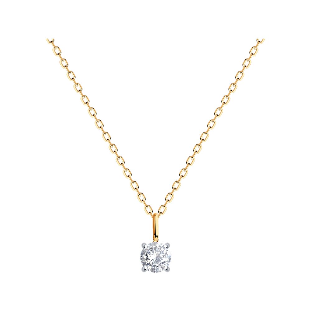 

Колье из красного золота 50 см SOKOLOV Diamonds 1070184, бриллиант, 1070184