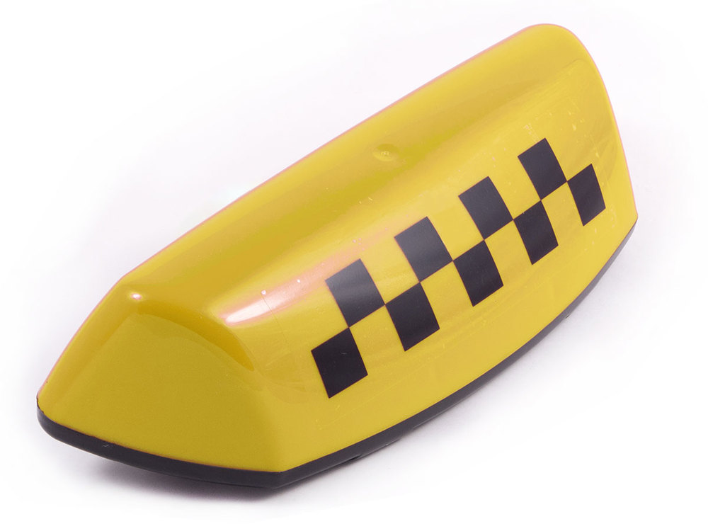Фонарь ТАКСИ 'шашечки' 360x145x90мм, 4 магнита, 6 светодиодов, желтый