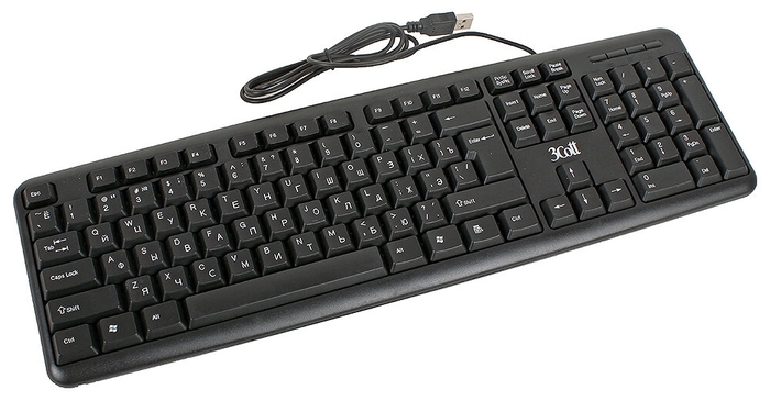 фото Клавиатура 3cott 3c-wkb-600b classic black usb