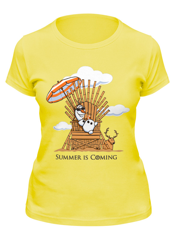 

Футболка женская Printio Summer is coming (лето близко) желтая M, Summer is coming (лето близко)