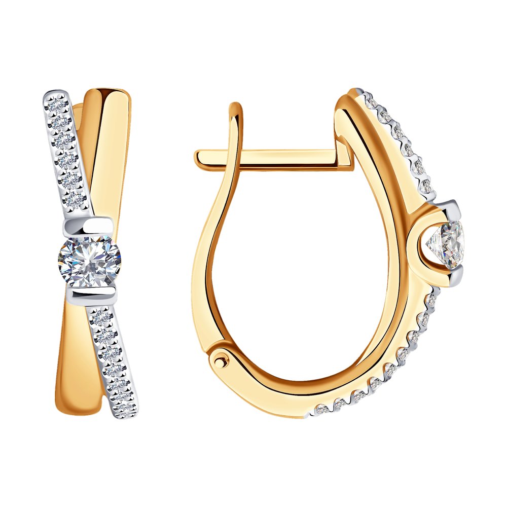 

Серьги из красного золота с бриллиантом SOKOLOV Diamonds 1021562, 1021562
