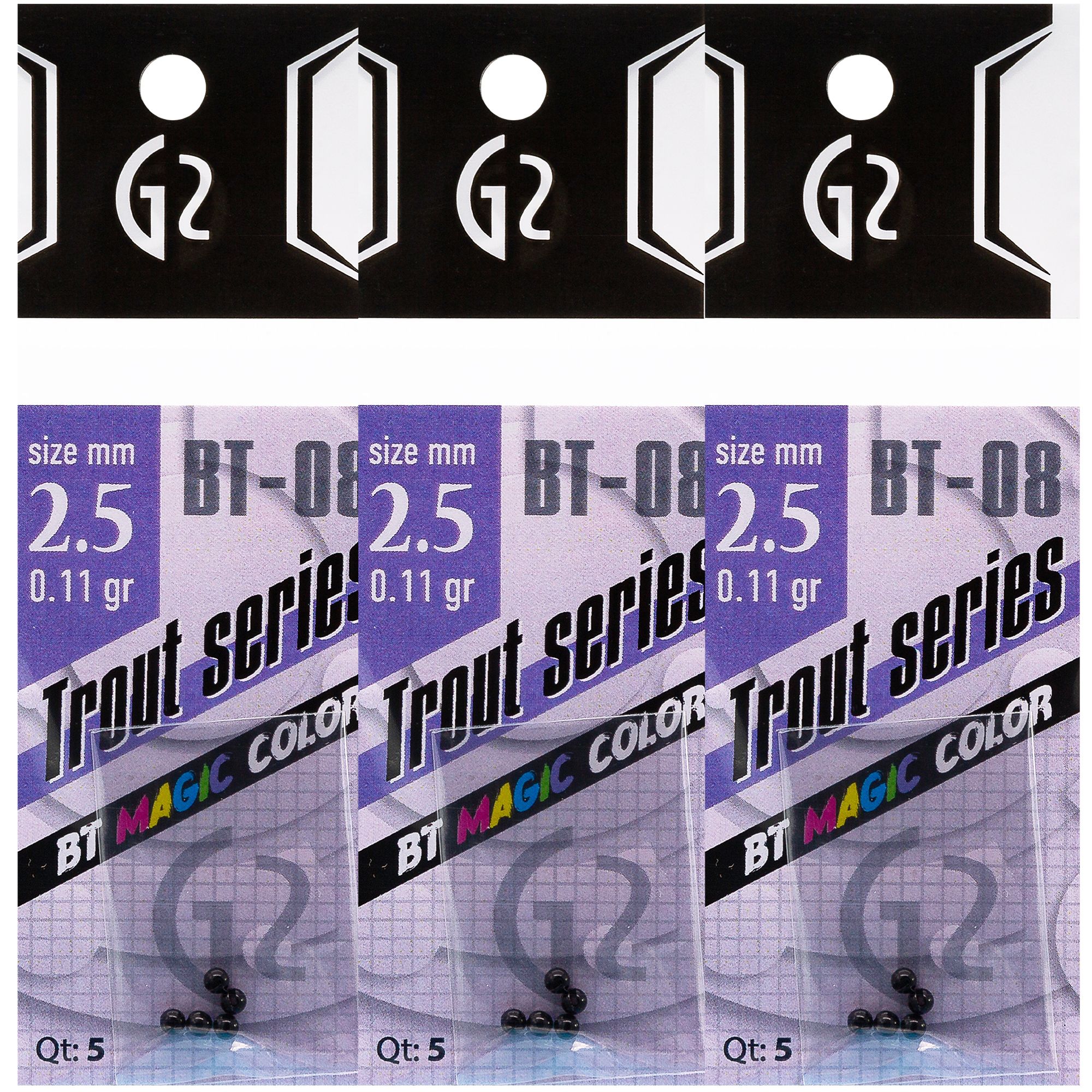 

Вольфрамовые грузила G2 Bt Magik Color 0.11 гр цвет Чёрный, 15 шт, Черный, Bt Magic Color