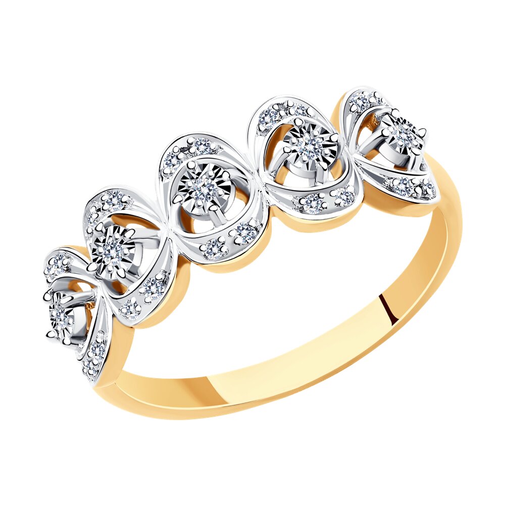 

Кольцо из комбинированного золота с бриллиантом р. , SOKOLOV Diamonds 1011927, 1011927