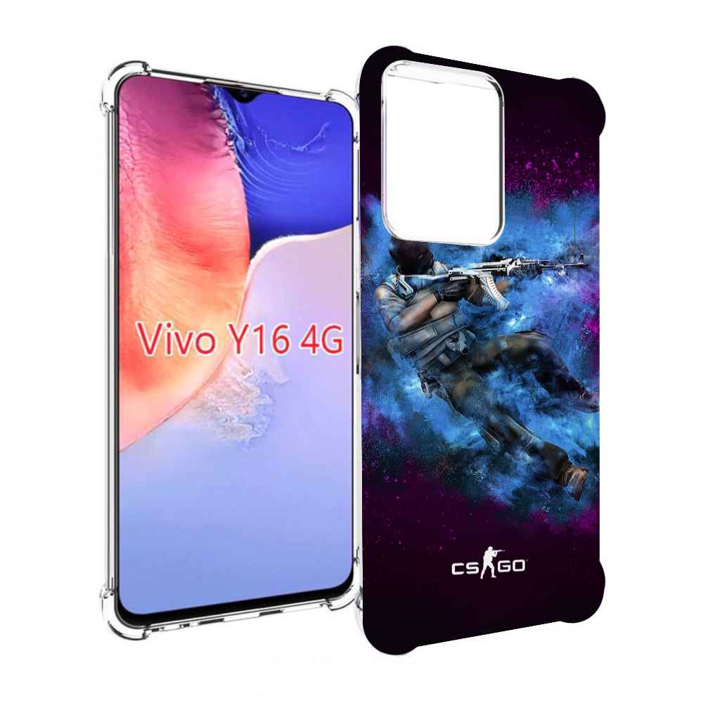 

Чехол MyPads CS-go-террорист для Vivo Y16 4G/ Vivo Y02S, Прозрачный, Tocco