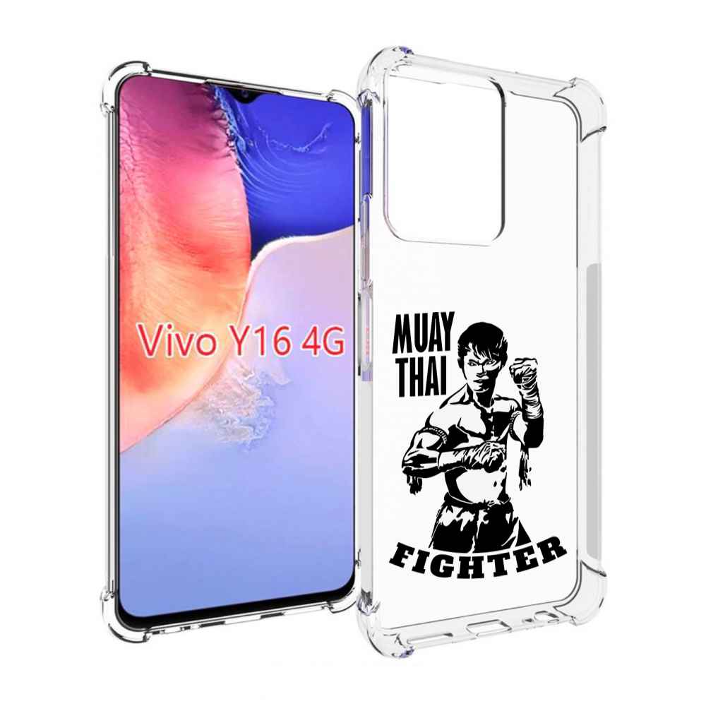 

Чехол MyPads Единоборства муайтай для Vivo Y16 4G/ Vivo Y02S, Прозрачный, Tocco