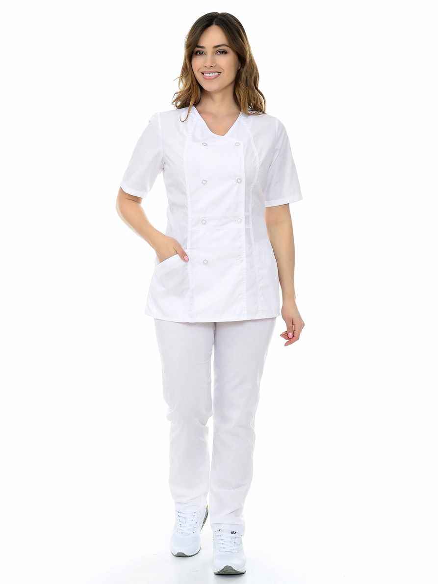 фото Костюм медицинский женский medicalwear домино 121.1.4 белый 54 ru