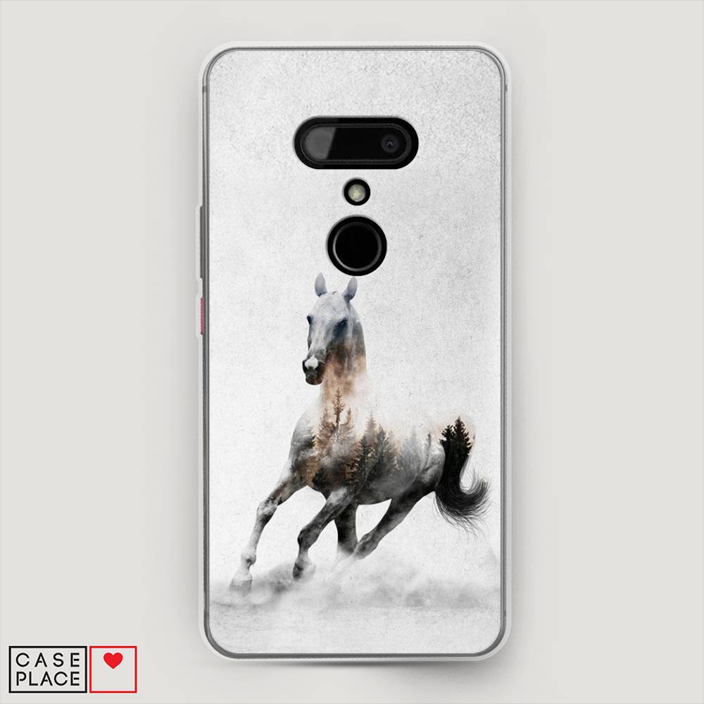 

Чехол Awog на HTC U12 / Эйчтиси U12 "Лошадь лес", Разноцветный, 102050-2
