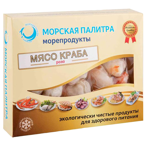 

Краб Морская палитра роза мясо замороженный 300 г