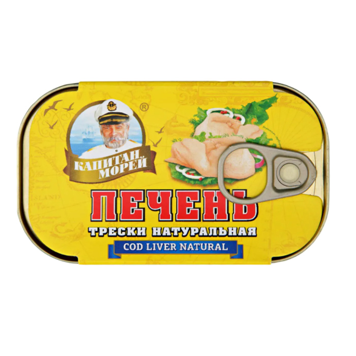 

Печень трески Капитан Морей натуральная 115 г