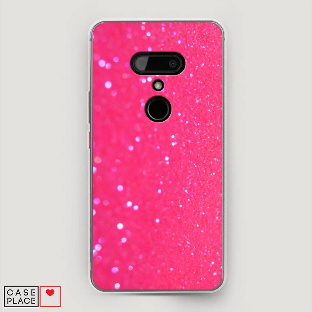 

Чехол Awog "Малиновые блестки рисунок" для HTC U12