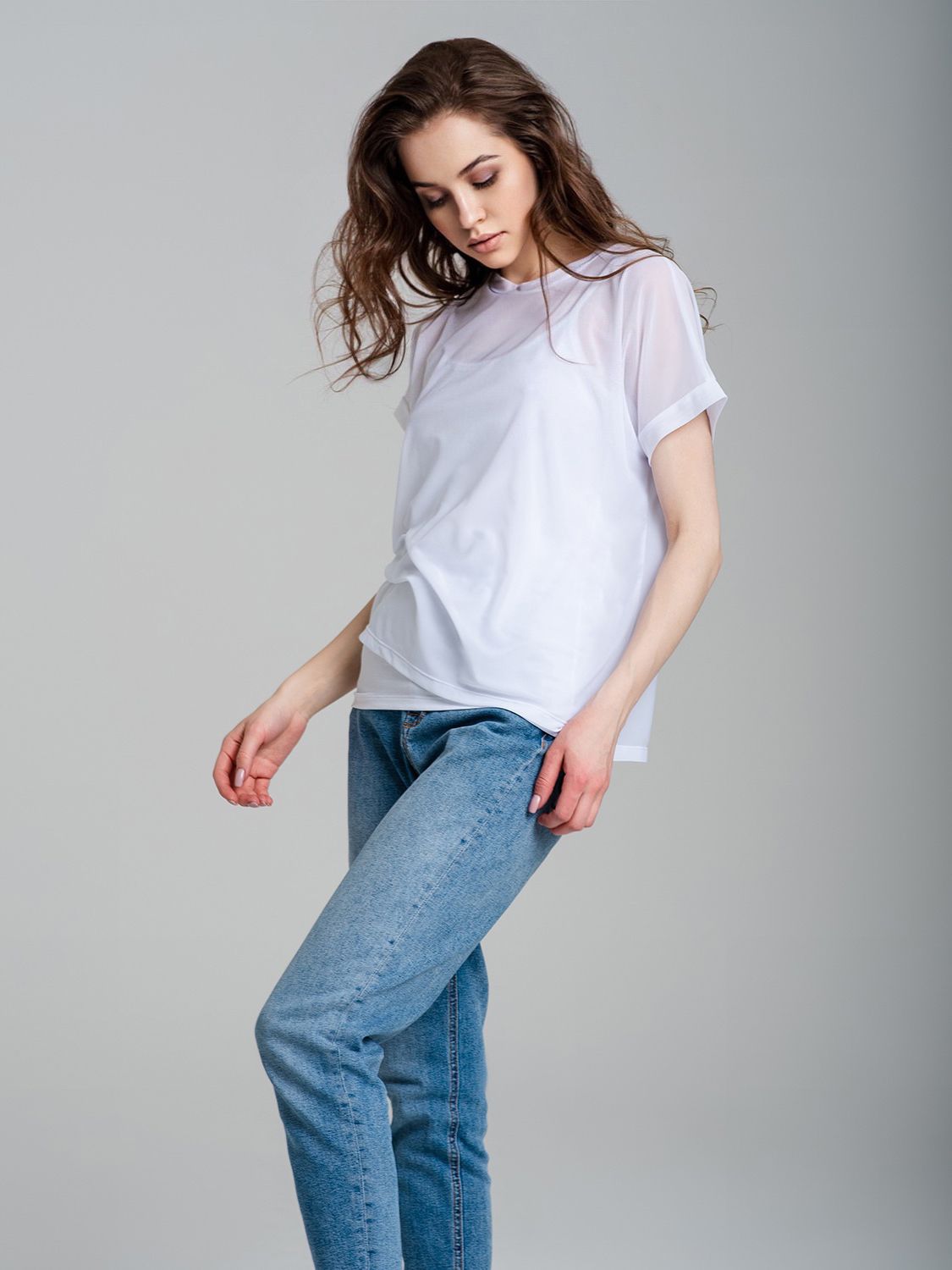 

Футболка женская SAHAR Art lab 458.3 белая 50 RU, Белый, 458.3