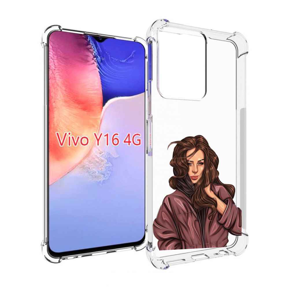 

Чехол MyPads Арт рисунок девушки для Vivo Y16 4G/ Vivo Y02S, Прозрачный, Tocco