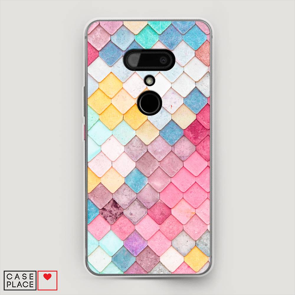 

Чехол Awog на HTC U12 / Эйчтиси U12 "Нежные ромбики", Разноцветный, 102050-4