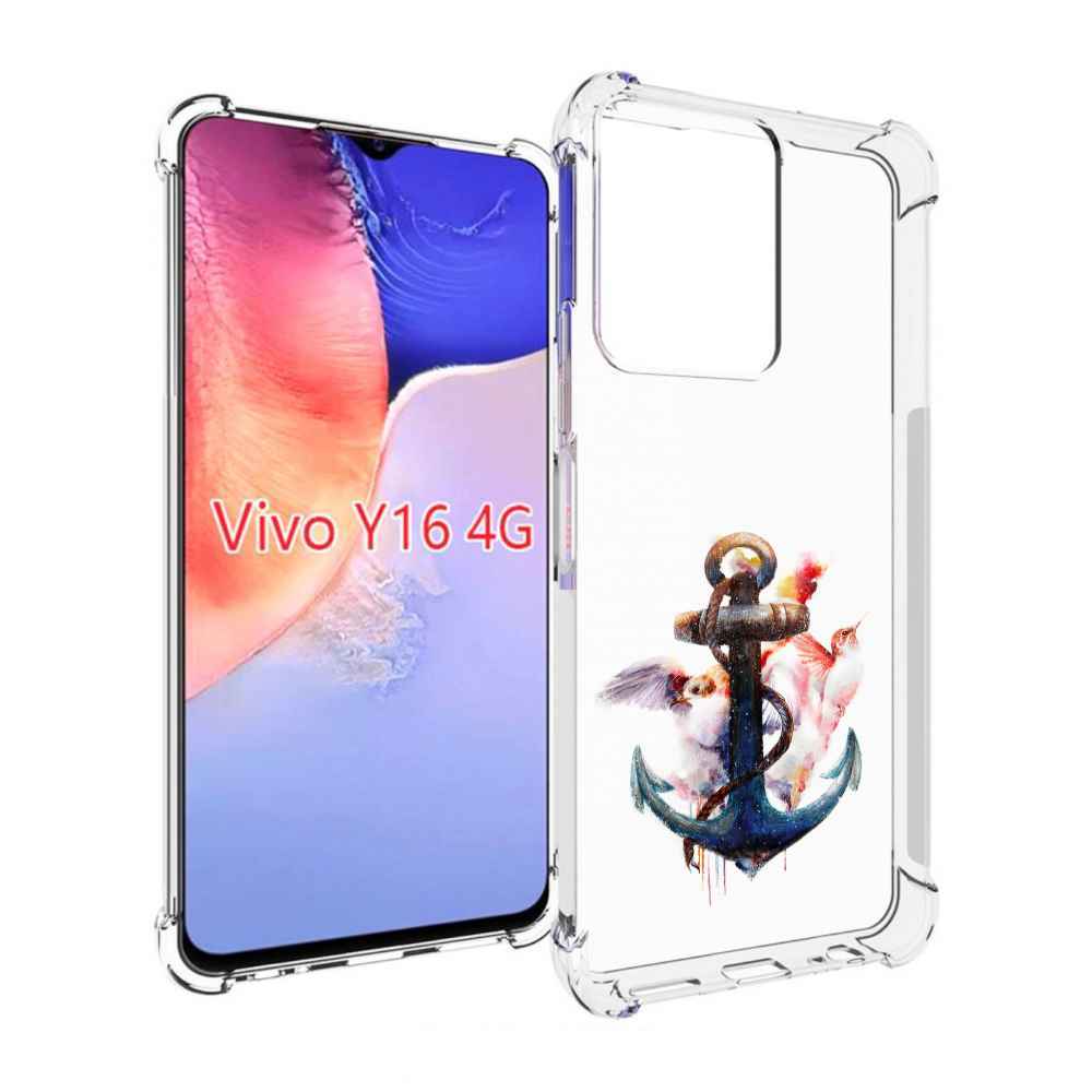 

Чехол MyPads якорь с птицами для Vivo Y16 4G/ Vivo Y02S, Прозрачный, Tocco