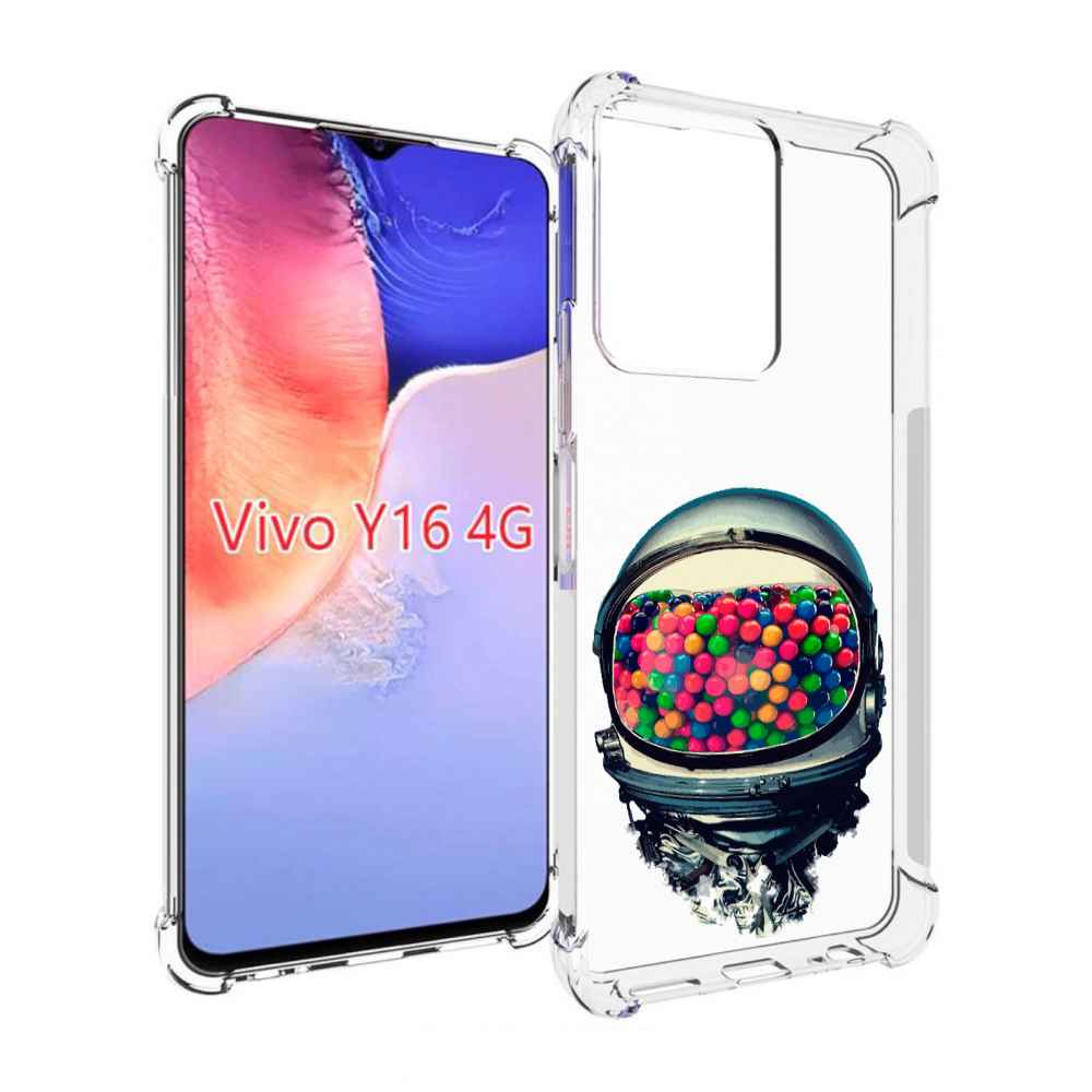 

Чехол MyPads шлем космонавта для Vivo Y16 4G/ Vivo Y02S, Прозрачный, Tocco