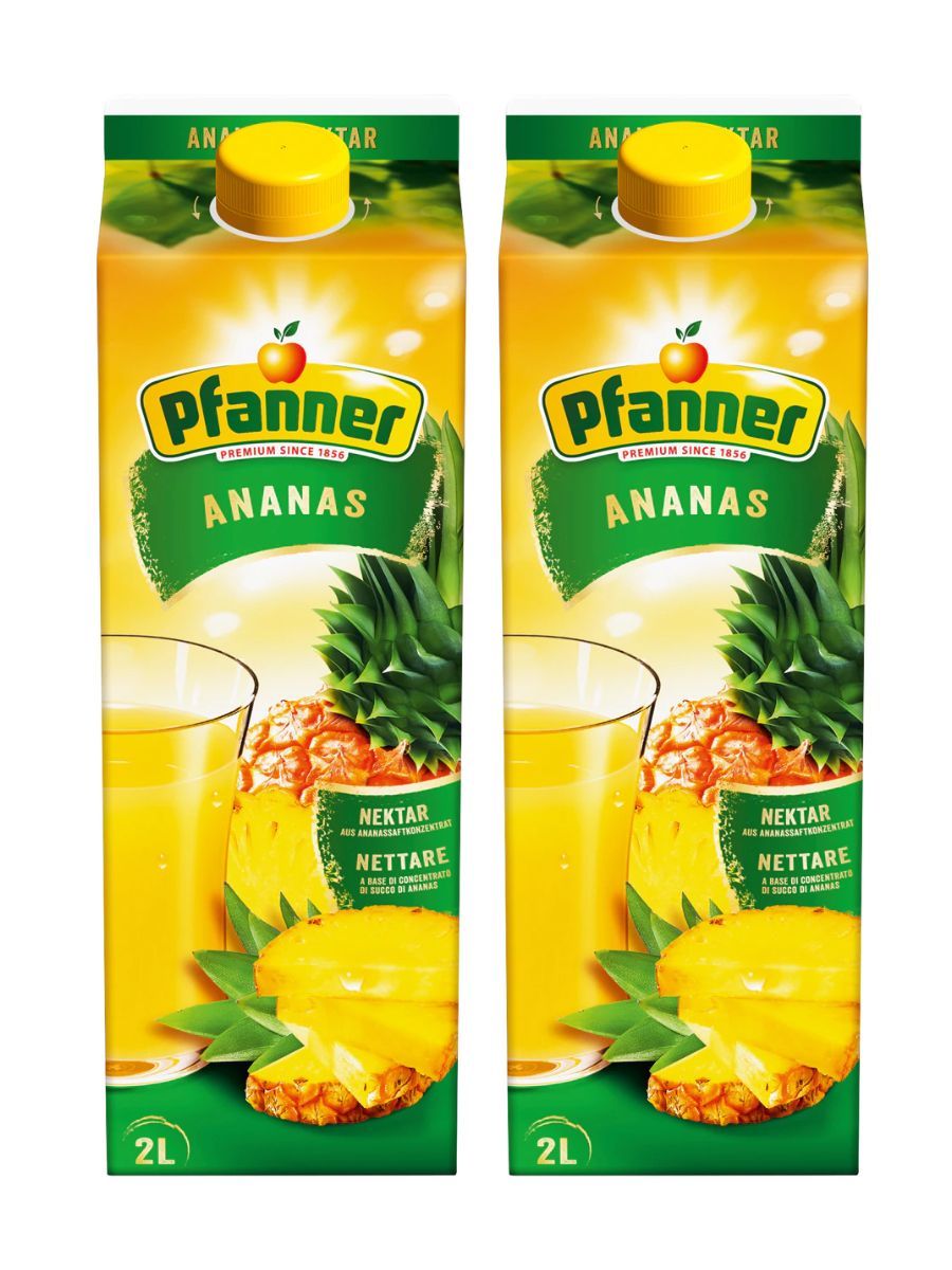 Нектар Pfanner Ананас натуральный, обогащенный витамином С, 2шт по 2л