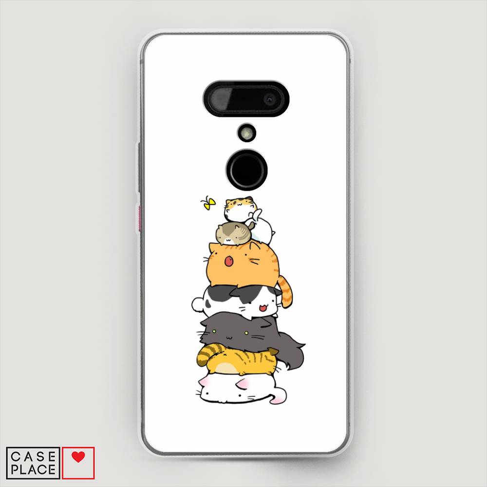 

Чехол Awog на HTC U12 / Эйчтиси U12 "Бутерброд из котиков", Разноцветный, 102050-10