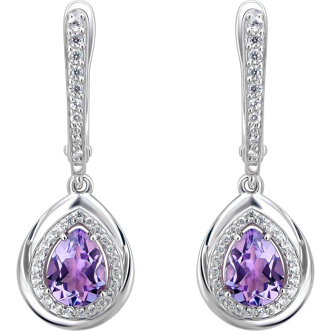 

Серьги женские из серебра Эстет Н12С356288, раухтопаз/фианит, Н12С356288