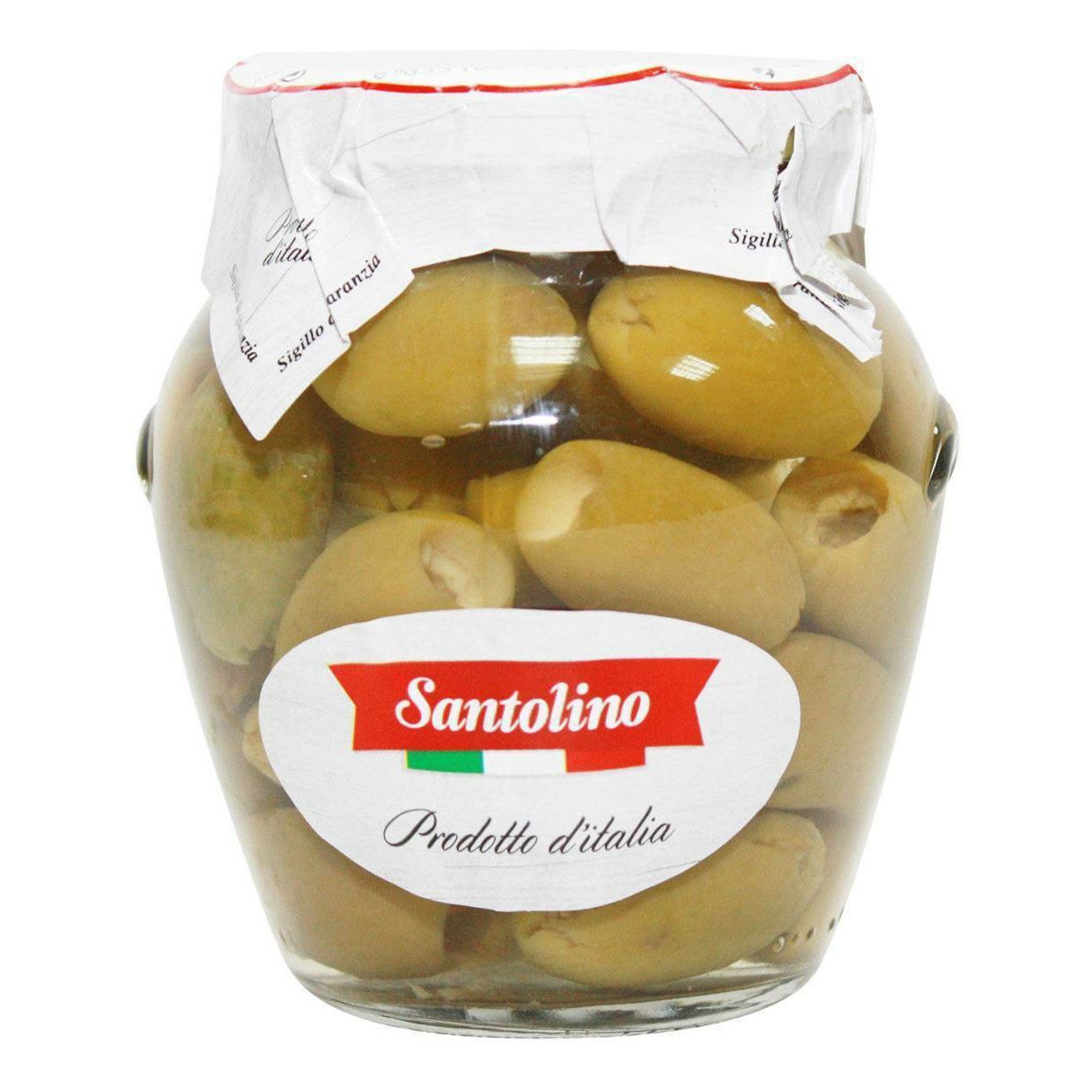 

Оливки Santolino Гигант без косточки со специями 285 г