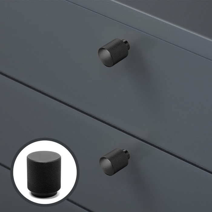 

Ручка кнопка CAPPIO PK330, d=30 мм, цвет черный
