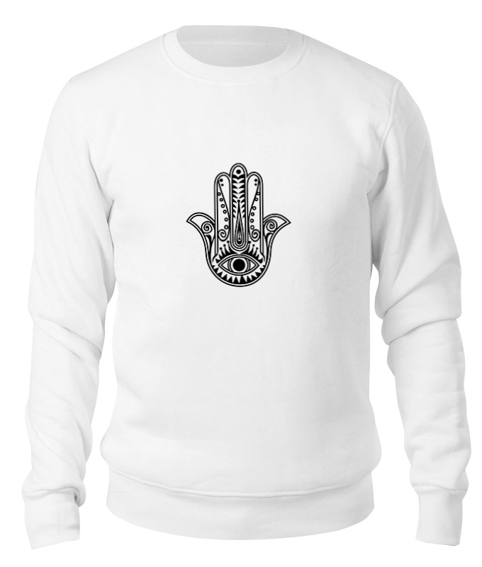 

Свитшот унисекс Printio Хамса (hamsa) белый L, Хамса (hamsa)