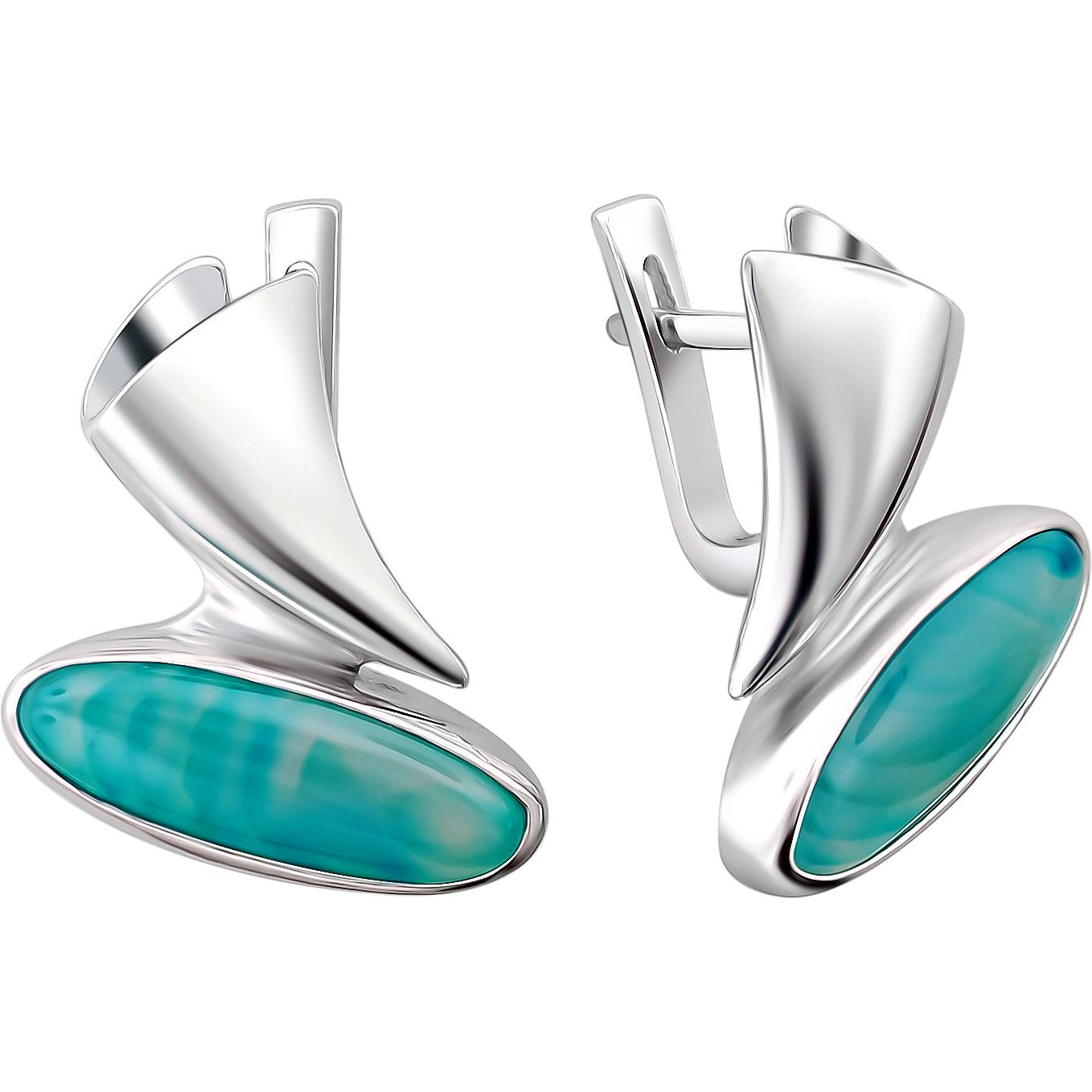 

Серьги женские из серебра Эстет К3С453561, агат, К3С453561