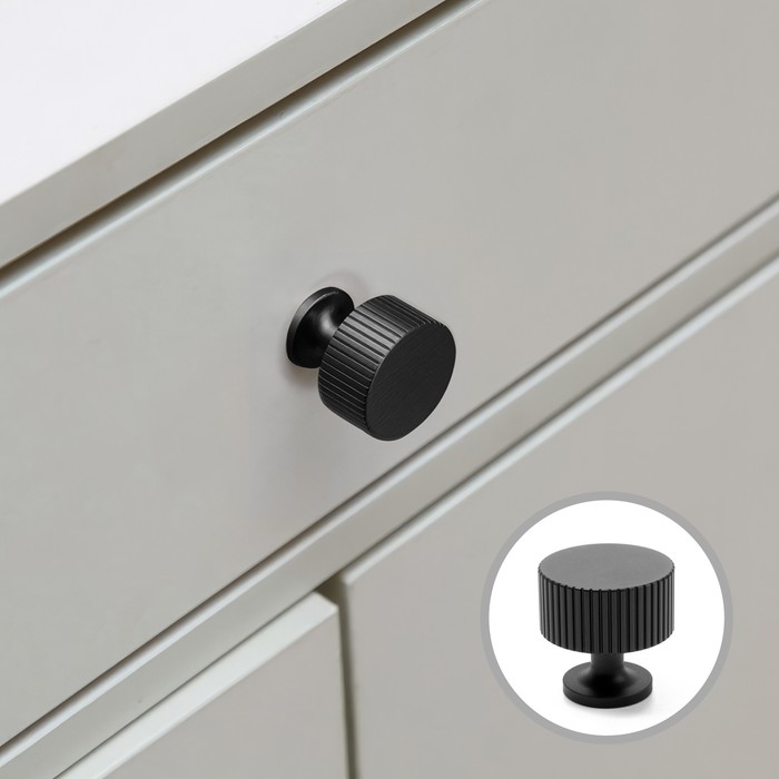 

Ручка кнопка CAPPIO PK326, d=28 мм, цвет черный