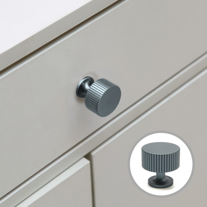 

Ручка кнопка CAPPIO PK326, d=28 мм, цвет графит, Серый