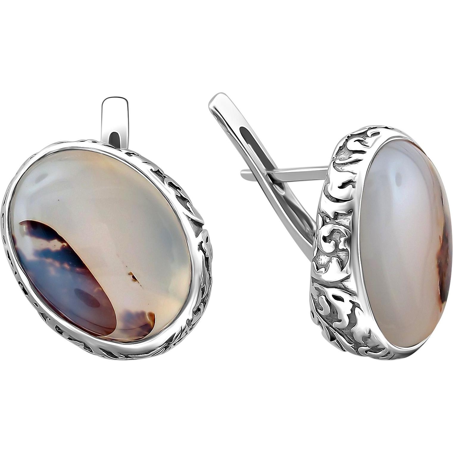

Серьги женские из серебра Эстет К3С453549АЧ, нефрит, К3С453549АЧ