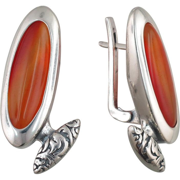 

Серьги женские из серебра Эстет К3С453512Ч, тигровый глаз, К3С453512Ч