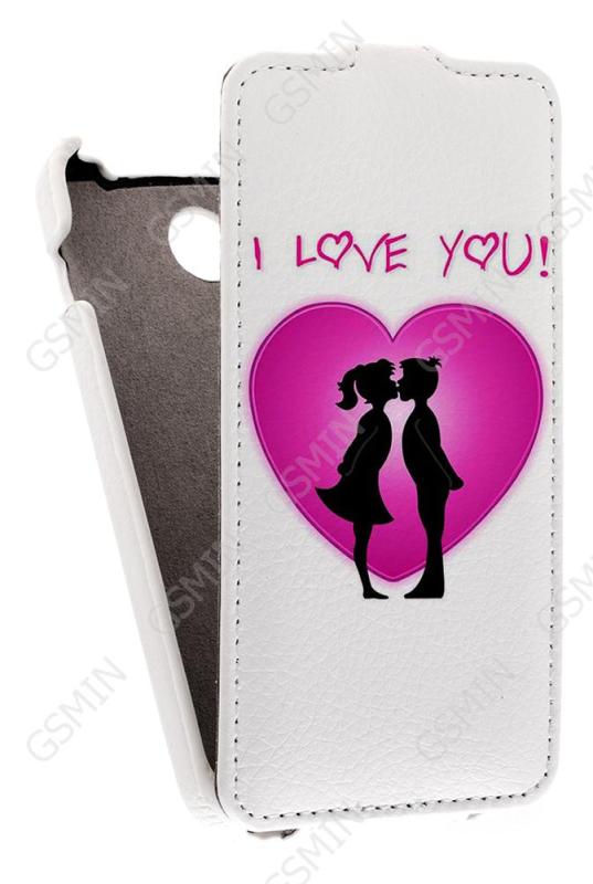 

Кожаный чехол для Explay Joy Art Case (Белый) (Дизайн 15/15)