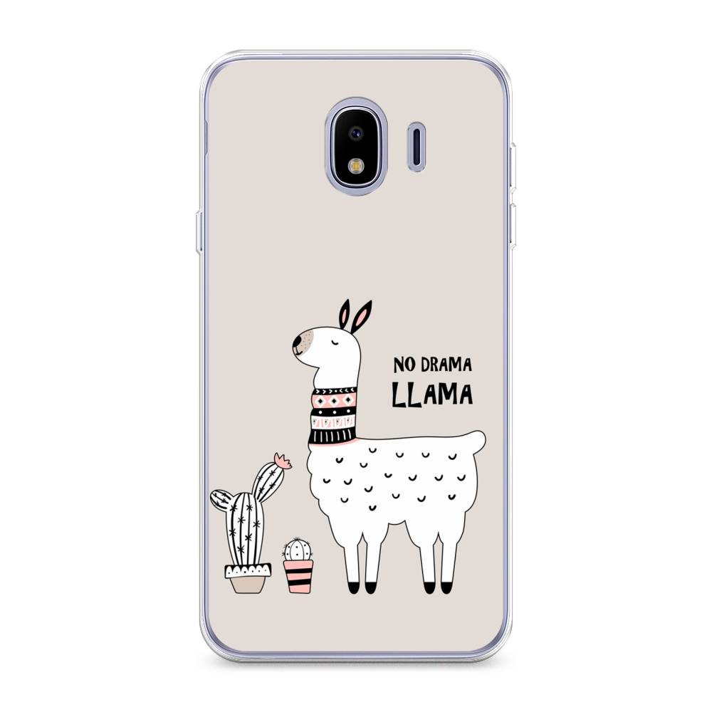 

Чехол Awog на Samsung Galaxy J4 "No drama LLama", Бежевый;серый;белый, 26450-2