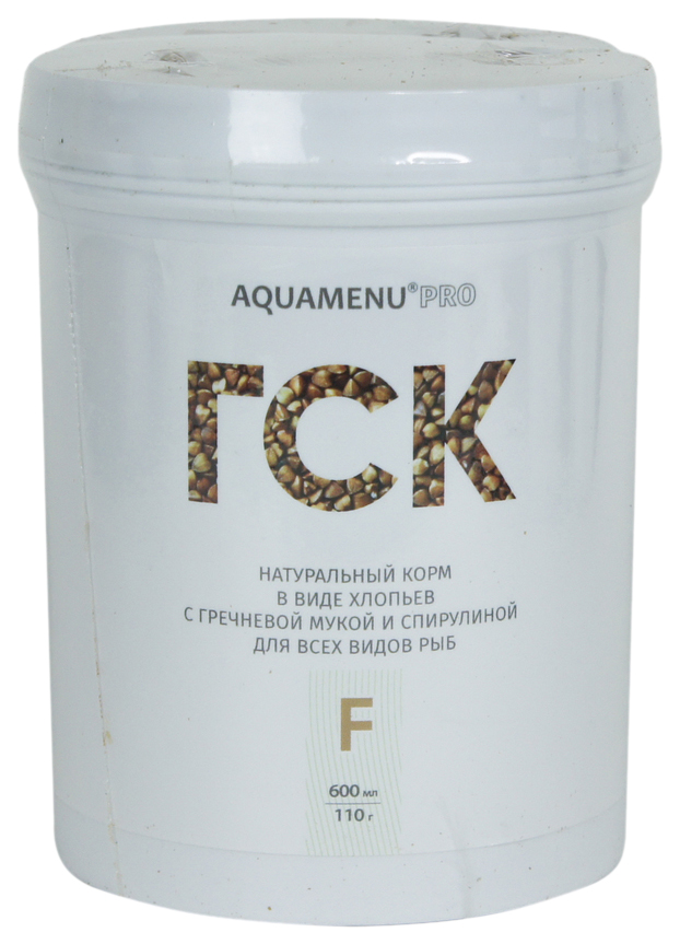 

Ежедневный корм для рыб AQUAMENU ГСК-F, хлопья, со спирулиной, 600 мл