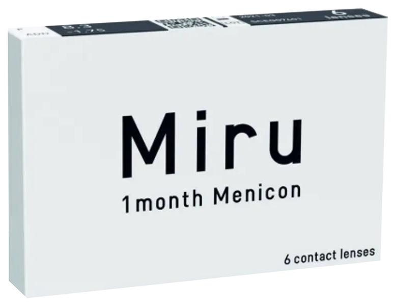 

Линзы контактные miru 1month menicon ежемесячной замены -5,25/8,6/14,0 6 шт