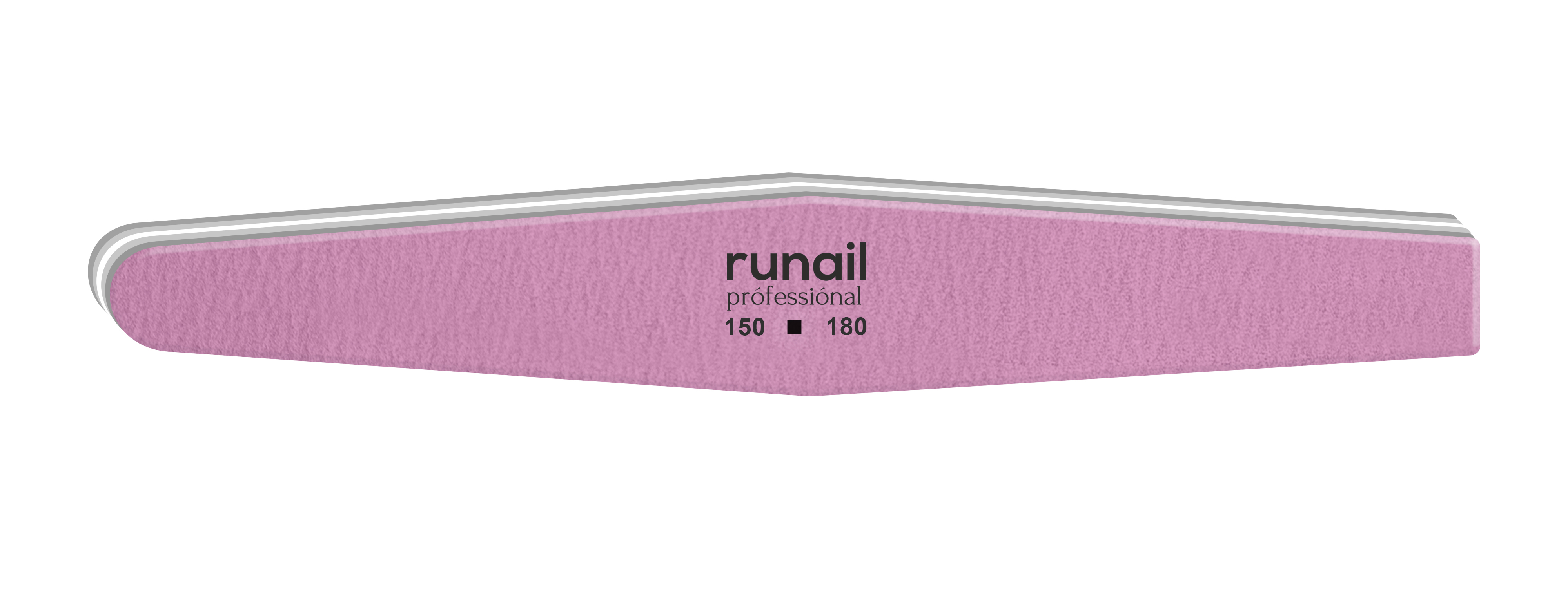 

Пилка RuNail для искусственных ногтей, сиреневая, ромб, 180/200