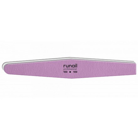 

Пилка RuNail для искусственных ногтей, сиреневая, ромб, 100/100