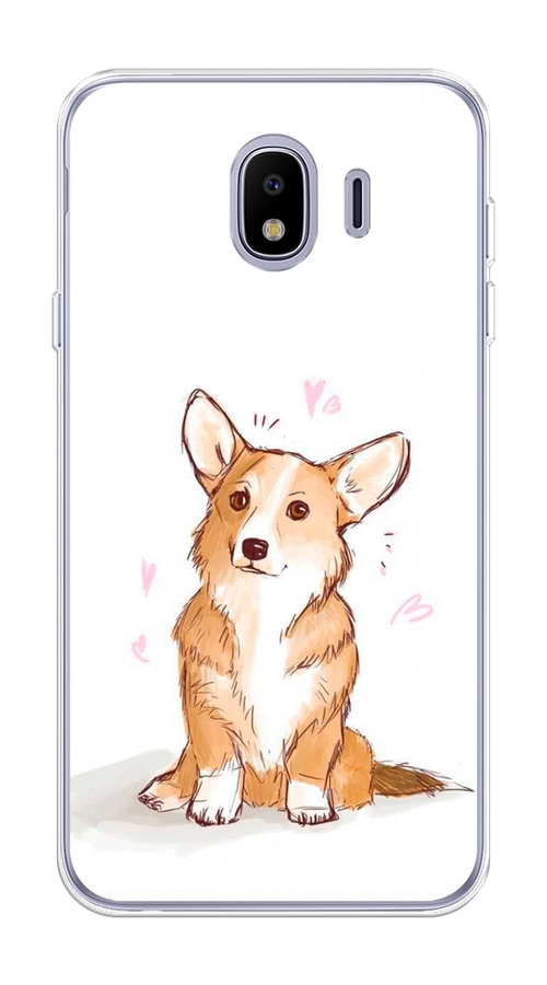 

Чехол Awog на Samsung Galaxy J4 "Корги любовь", Бежевый;белый, 26450-1