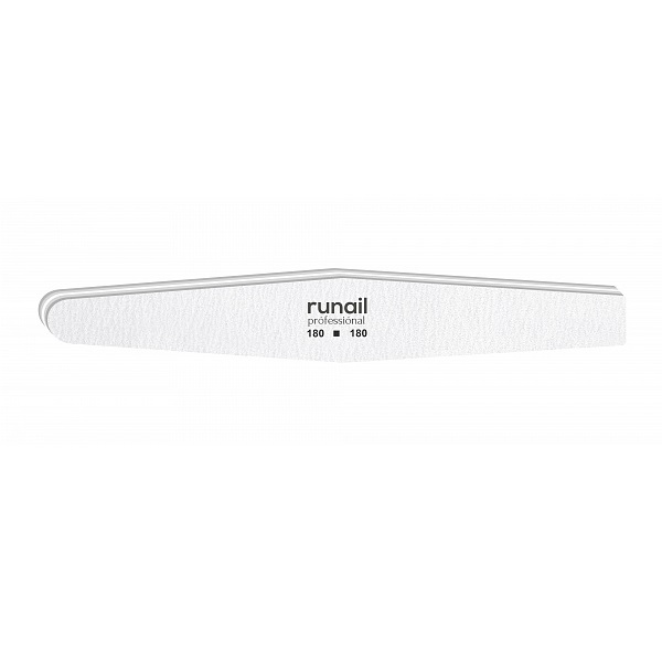 

Пилка RuNail для искусственных ногтей, белая, ромб, 180/180