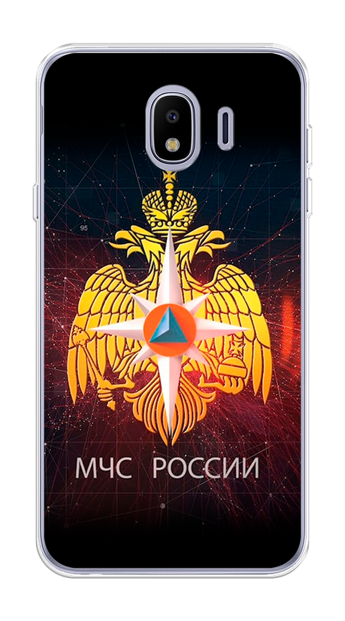 

Чехол Awog на Samsung Galaxy J4 "МЧС России", Черный;желтый;красный, 26450-5