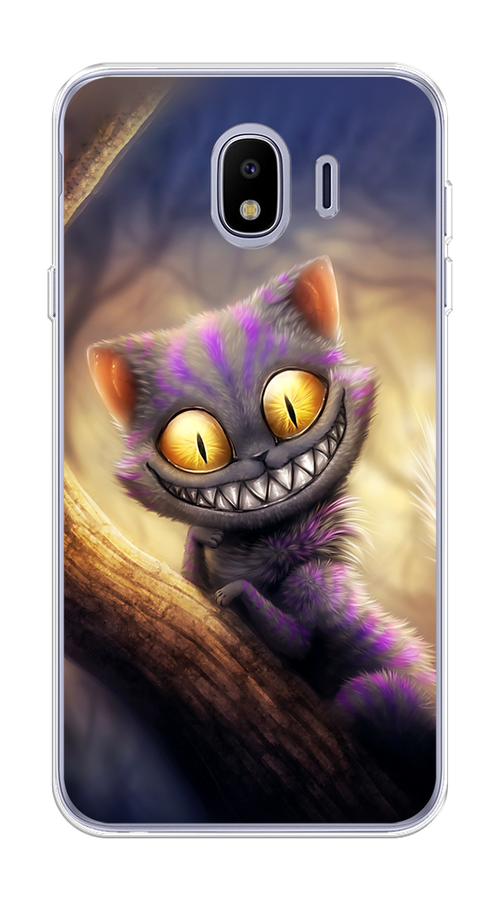 

Чехол Awog на Samsung Galaxy J4 "Cheshire Cat", Фиолетовый;желтый, 26450-1