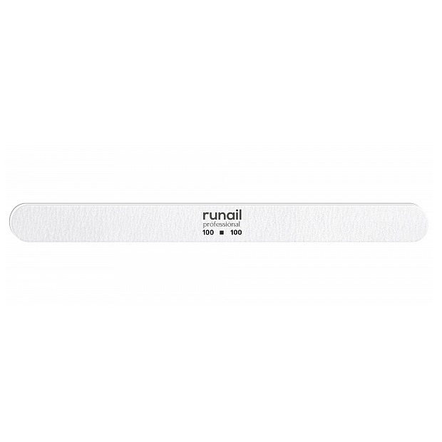 

Пилка RuNail для искусственных ногтей, белая, закругленная, 100/100
