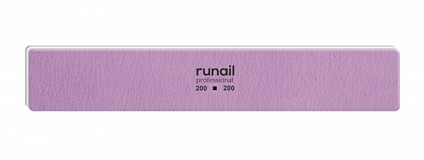 

Пилка RuNail для искусственных ногтей, сиреневая, прямая, 200/200