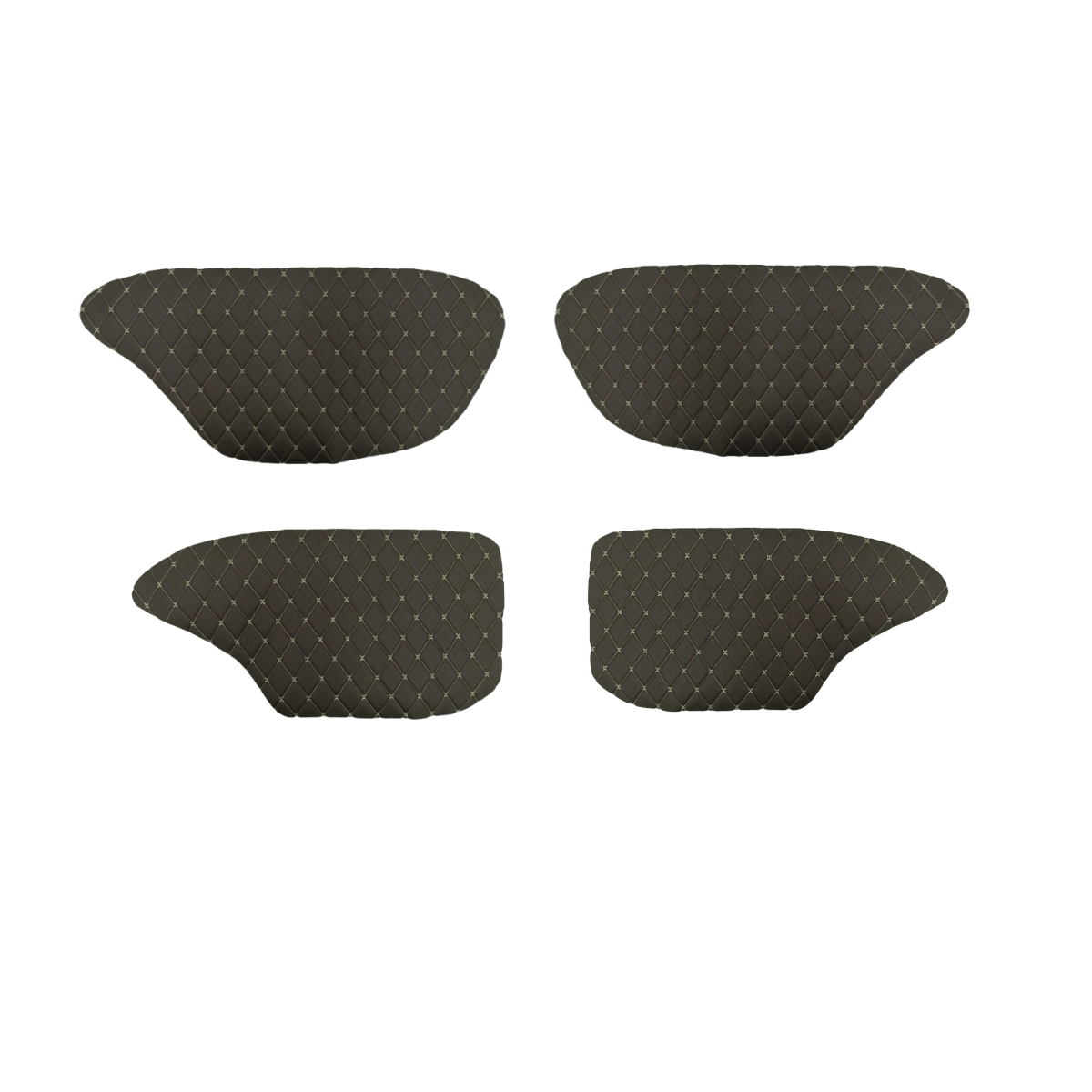 

Вставки в дверные карты Mertsavto на ВАЗ Калина1, коричневый с бежевой строчкой ромб